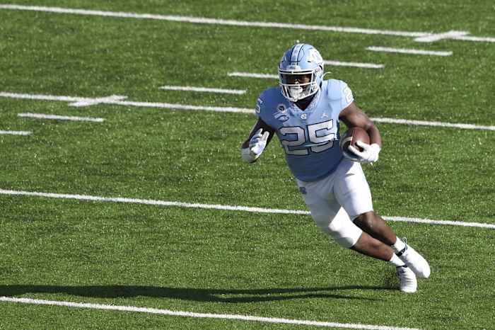 North Carolina running back Javonte Williams